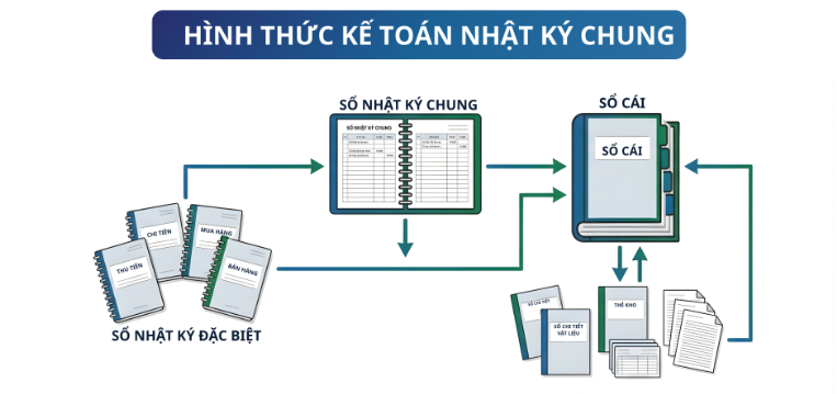 Sơ đồ Hình thức kế toán Nhật ký chung